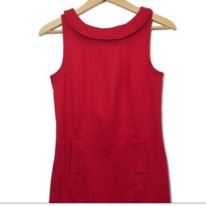 Boden collared ponte shift dress with back buttons